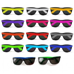 Two-Tone Neon Beach Sunglasses