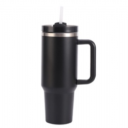 40oz Handle Vacuum Insulated Tumbler With Straw