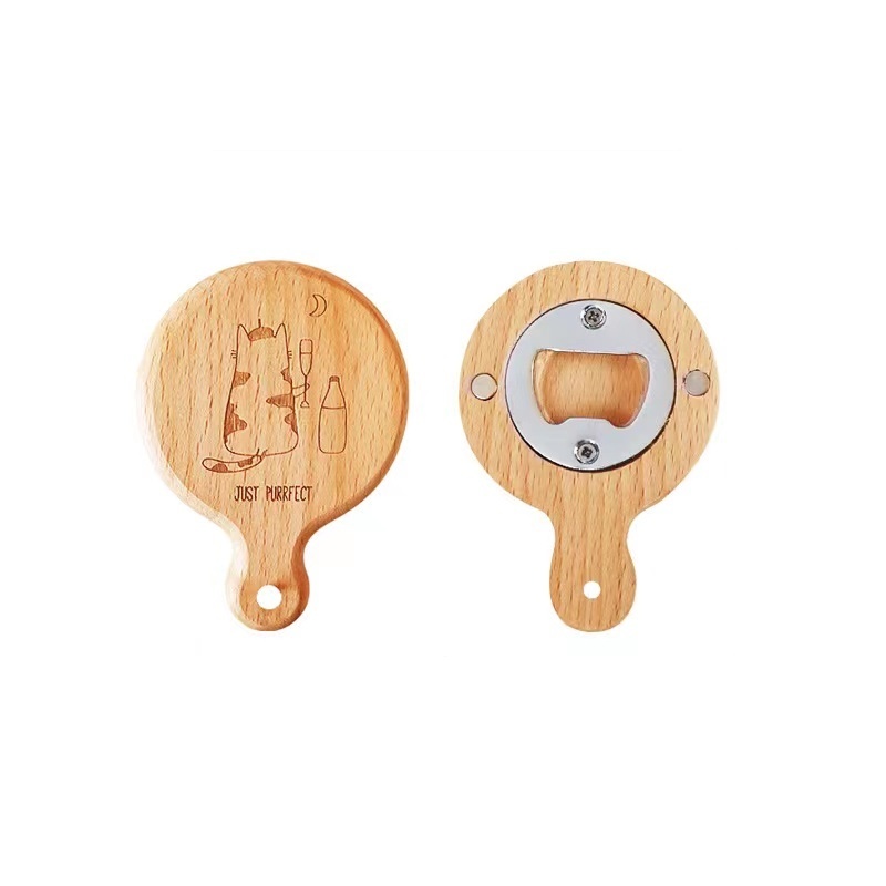 Fridge Magnet Wooden Bottle Opener