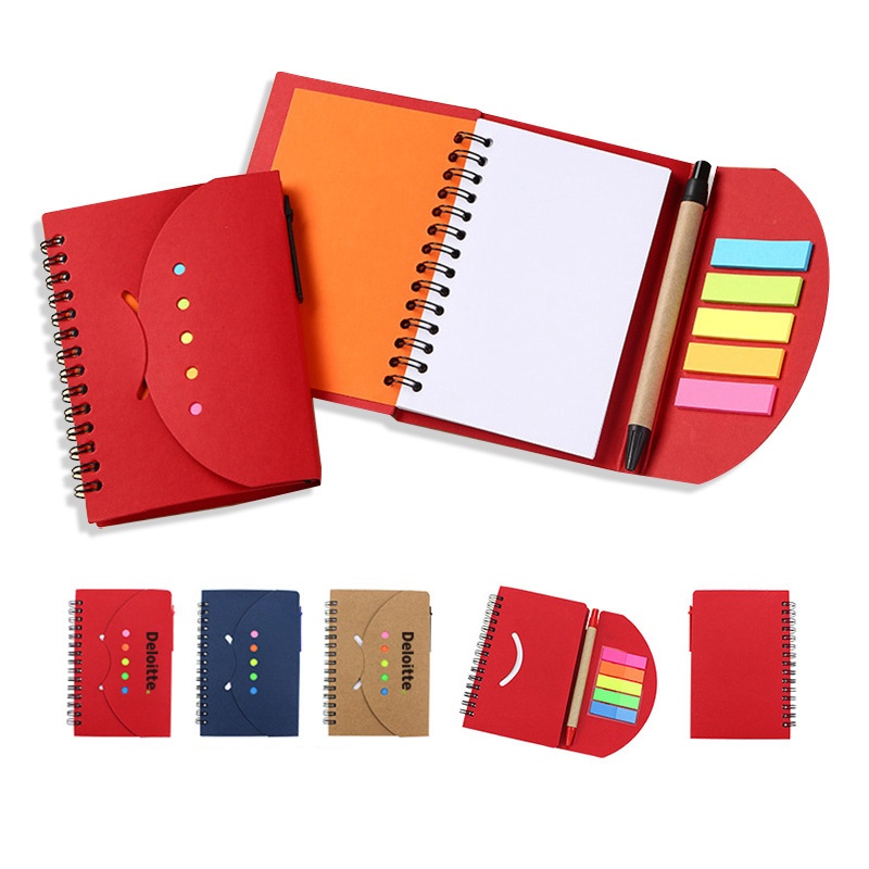 Spiral Notebook w/Sticky Notes and Flags & Pen