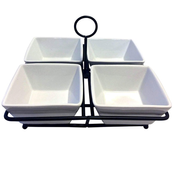4 Bowls Dish Rack Set