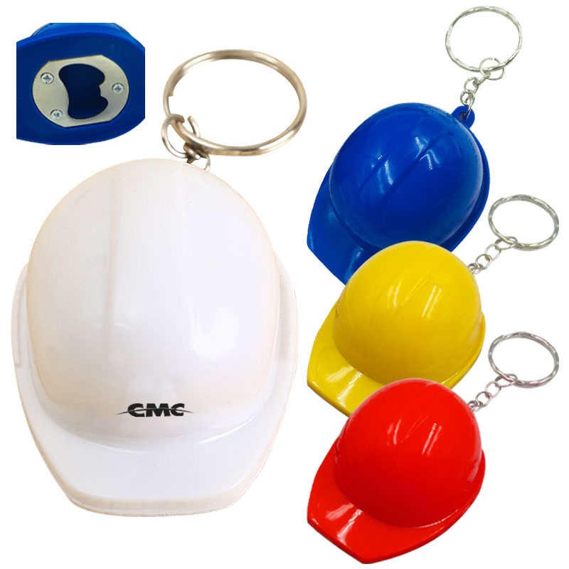 Construction Helmet Opener Keychain