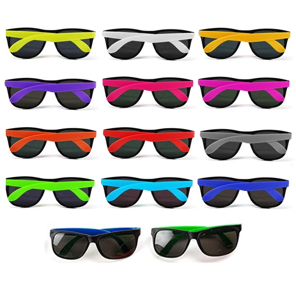 Two-Tone Neon Beach Sunglasses