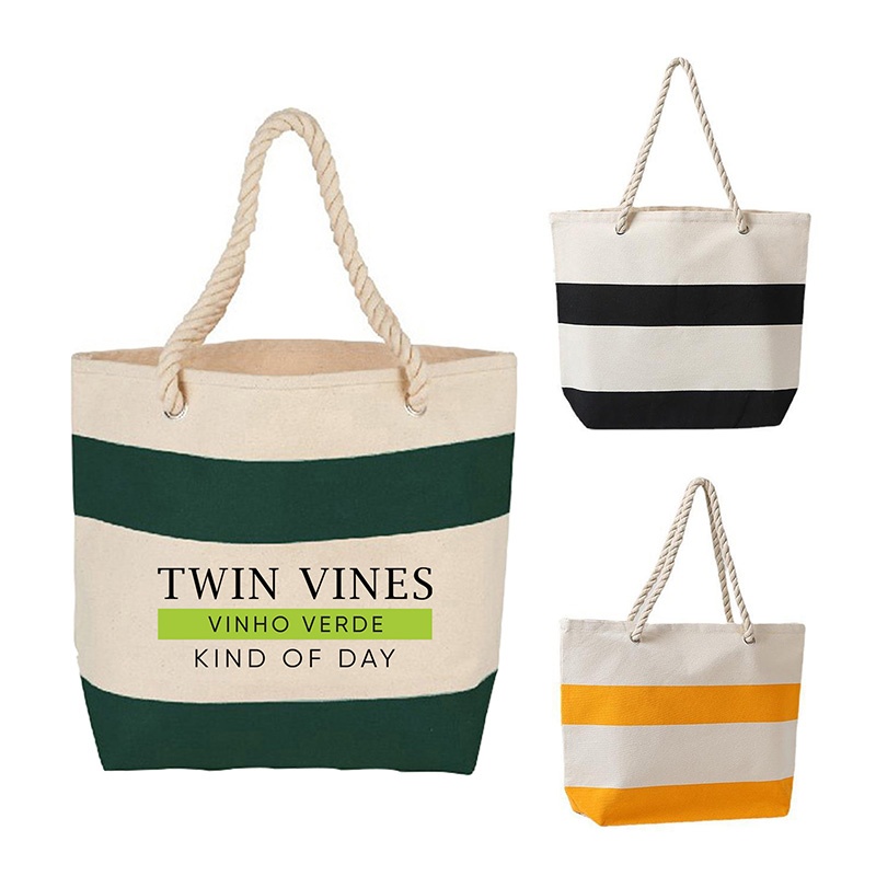 12 oz. Cotton Canvas Beach Tote Bag