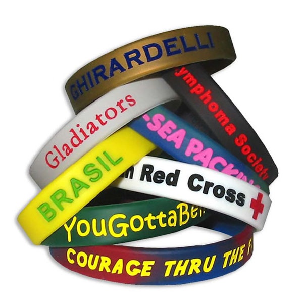 Colorfilled Silicone Wristband