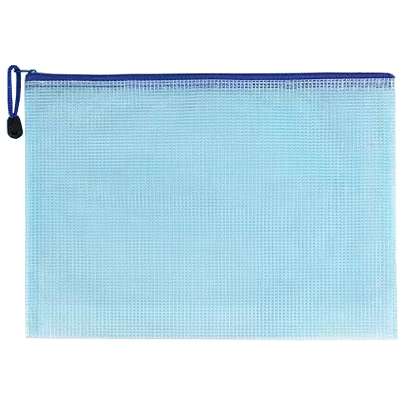 A4 Plastic Mesh Zipper Pouch File Bag