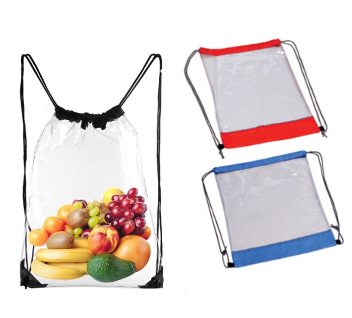 Small Clear Drawstring Sport Backpack