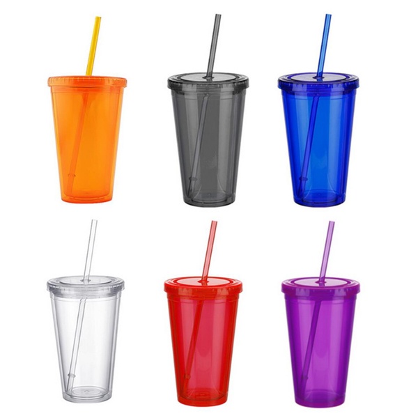 16 Oz. Tumbler with Straw