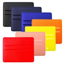 2 Pockets PU Leather Card Holder