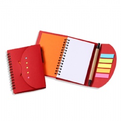 Spiral Notebook w/Sticky Notes and Flags & Pen
