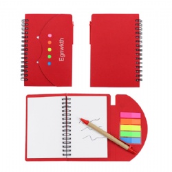 Spiral Notebook w/Sticky Notes and Flags & Pen