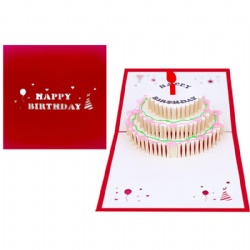 Birthday Cake 3D Pop Up Greeting Card
