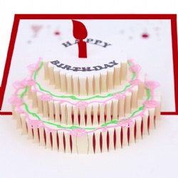 Birthday Cake 3D Pop Up Greeting Card