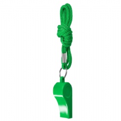 Sports Plastic Whistle w/Lanyard