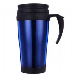 16oz Double Wall Plastic Travel Cup W/ Handle
