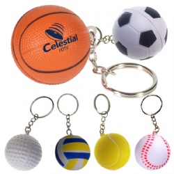 PU Stress Ball Keychain