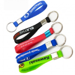 Silicone Wristband with Keychain