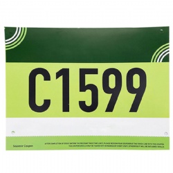 Paper Running Bibs W/ Tear-able Tag