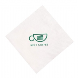 White 3 Ply Beverage Napkins