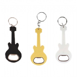 Guitar Shaped Metal Beer Bottle Opener Key Chain