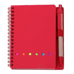 Spiral Notebook With Sticky Notes And Flags