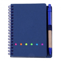 Spiral Notebook With Sticky Notes And Flags