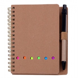 Spiral Notebook With Sticky Notes And Flags