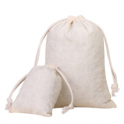 Large Cotton Canvas Drawstring Bag