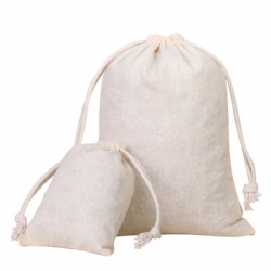 Large Cotton Canvas Drawstring Bag