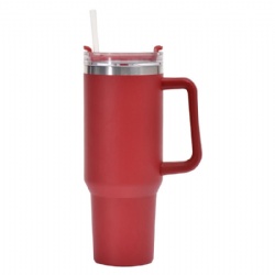 40oz Handle Vacuum Insulated Tumbler With Straw