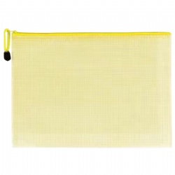 A4 Plastic Mesh Zipper Pouch File Bag