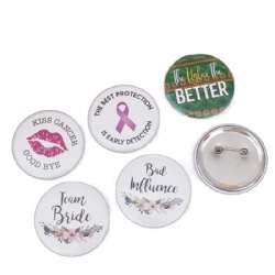 Round Metal Brooch Medal School Badge